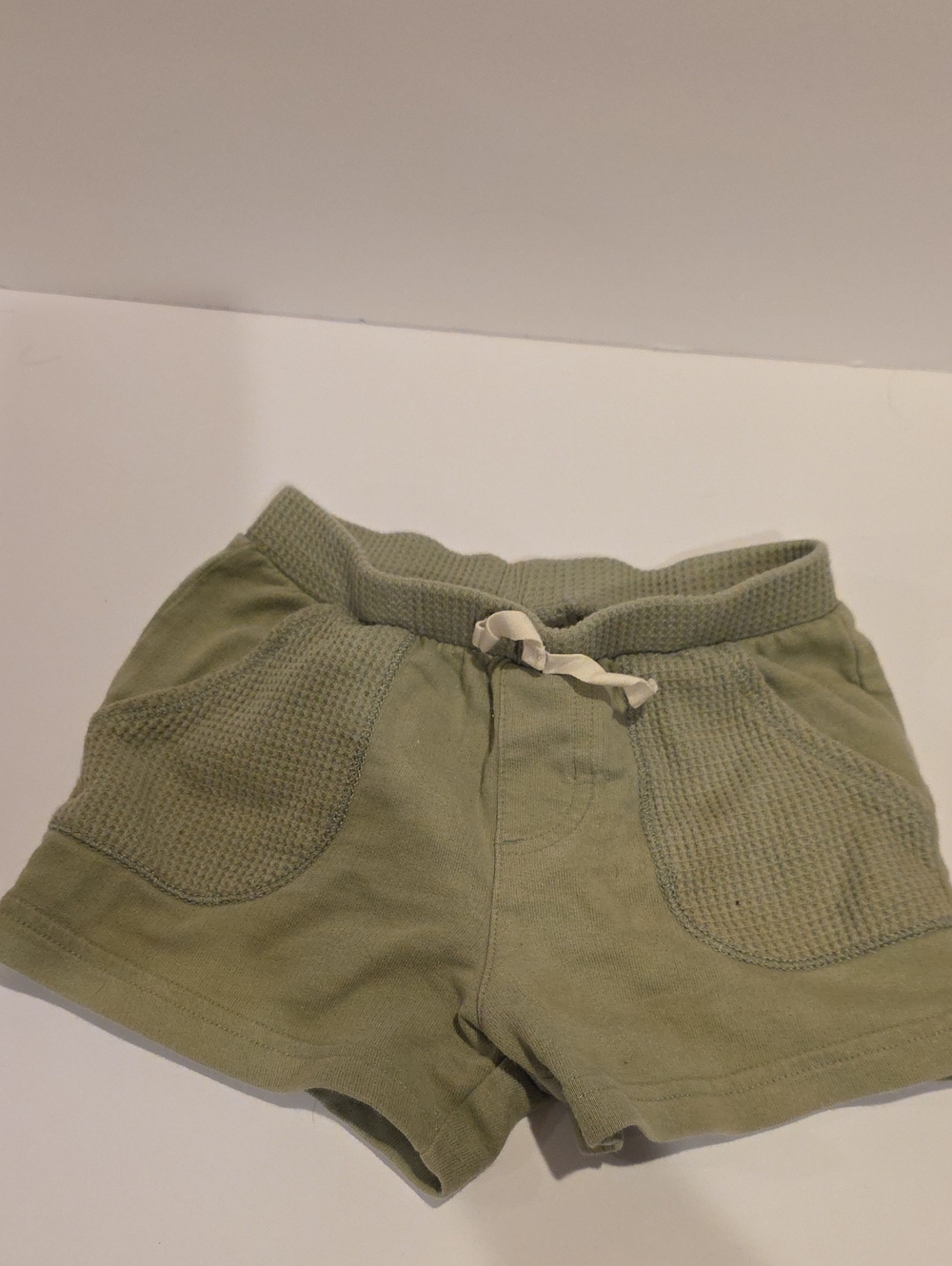 Little Planet Carters 24m Kids Olive Green Knit Pocket Shorts